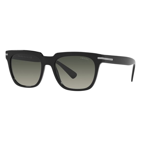 New PRADA Black Rectangle SPR 04Y 1AB-2D0 Sunglasses Women - Picture 1 of 4